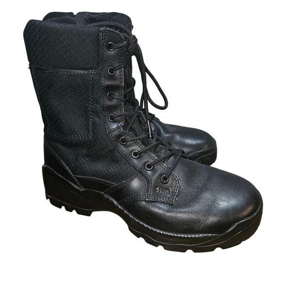 5.11 Tactical Atac Speed 2.0 Black Side Zip Lace Up Combat Work Boots Men’s 8 - Picture 1 of 12